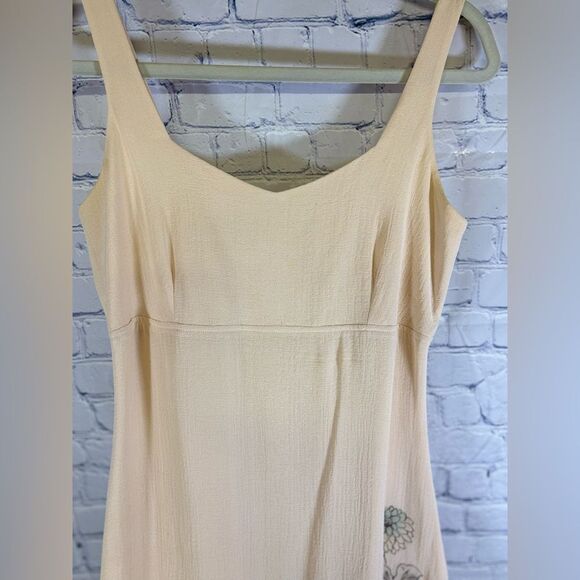 VINTAGE Tommy Bahama Yellow Floral Graphic Print 100% Silk Lightweight Dress S - Picture 4 of 11